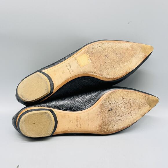 Nicholas Kirkwood Shoes Womens 9 Black Leather Beya Pointed Toe Loafers Slip On - Picture 9 of 12